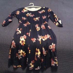 French Gray floral dress